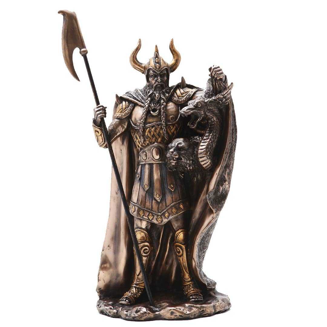 Norse God Loki Statue Sacred Crystals