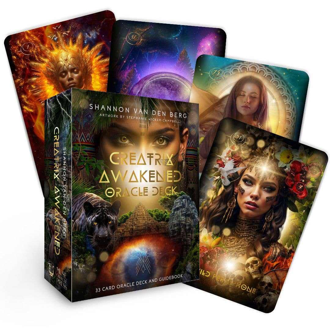 Creatrix Awakened Oracle Deck: 33 Cards & 126 Pg Book) Sacred Crystals