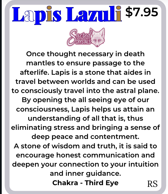 Rough Lapis Lazuli – Raw Stone from India Sacred Crystals