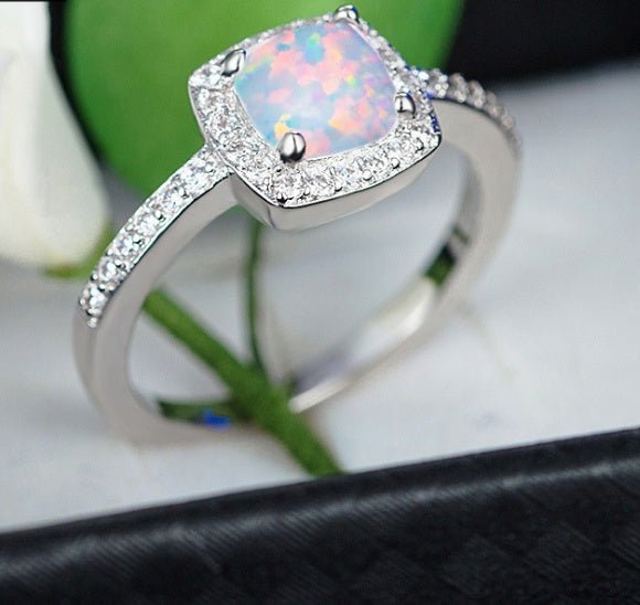 Gemstone Opal ring Midnightt Light
