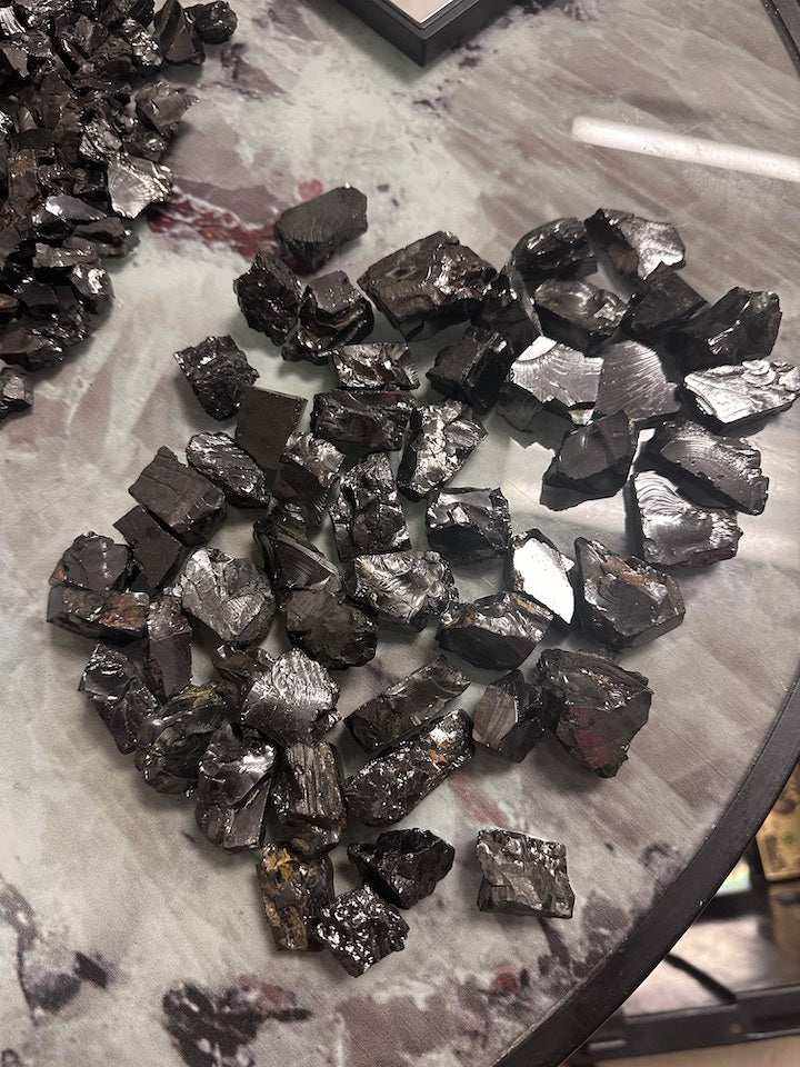 Raw Russian Shungite Specimen Sacred Crystals