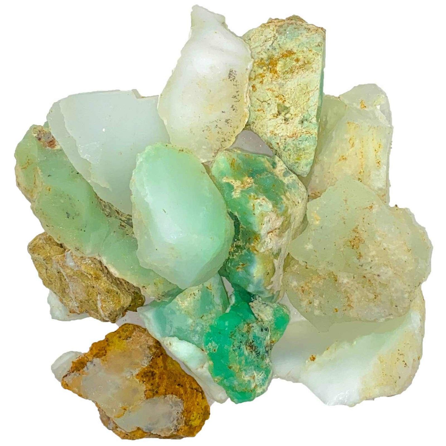 Rough White Lime Chrysoprase – Raw Stone from Indonesia Sacred Crystals