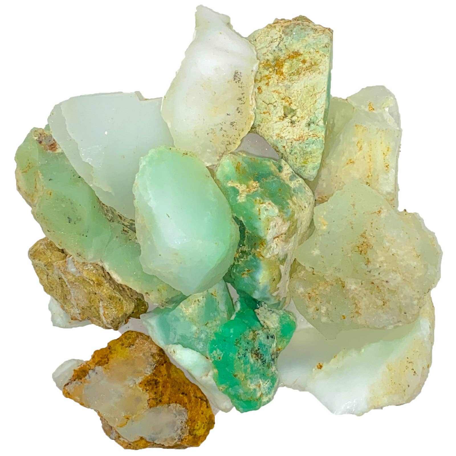 Rough White Lime Chrysoprase – Raw Stone from Indonesia Sacred Crystals