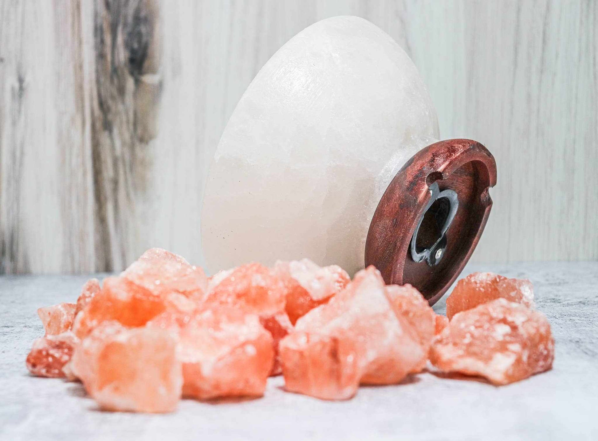 Himalayan Salt "Fire On Ice" Abundance Bowl 7" Sacred Crystals
