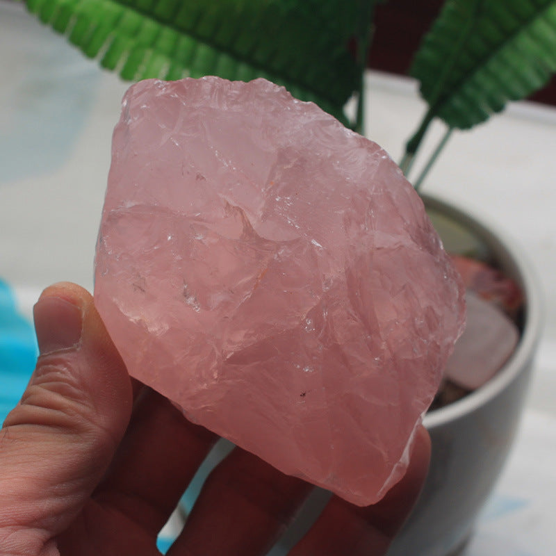 Rough Rose Quartz Crystal Midnightt Light