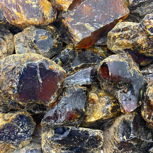 Rough Top Gold Amber – Raw Stone from Indonesia Sacred Crystals