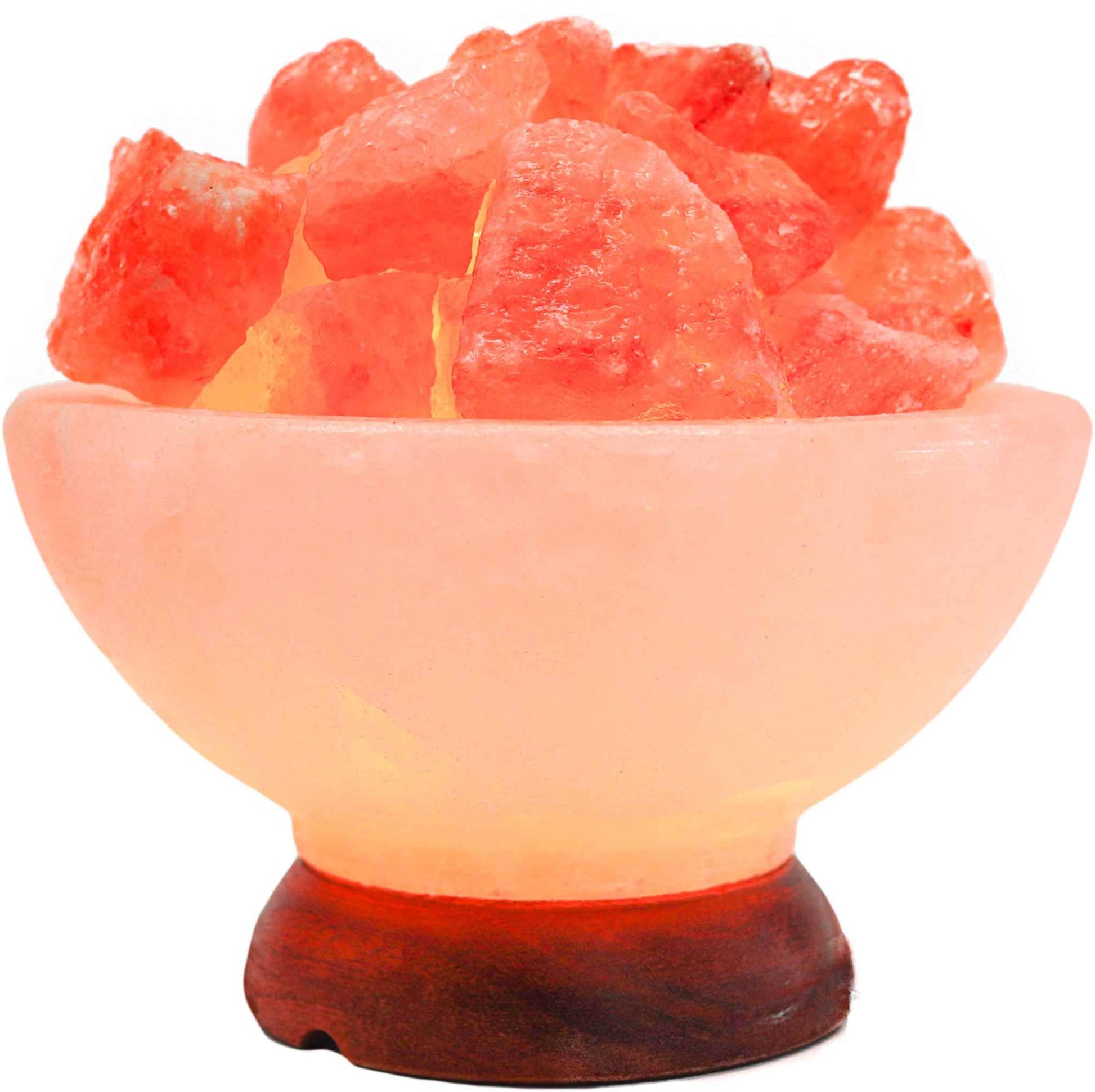 Himalayan Salt "Fire On Ice" Abundance Bowl 7" Sacred Crystals