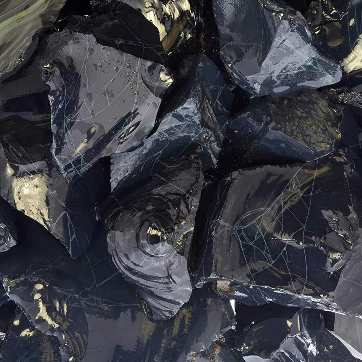 Natural Spiderweb Obsidian – Raw Stone from Mexico Sacred Crystals