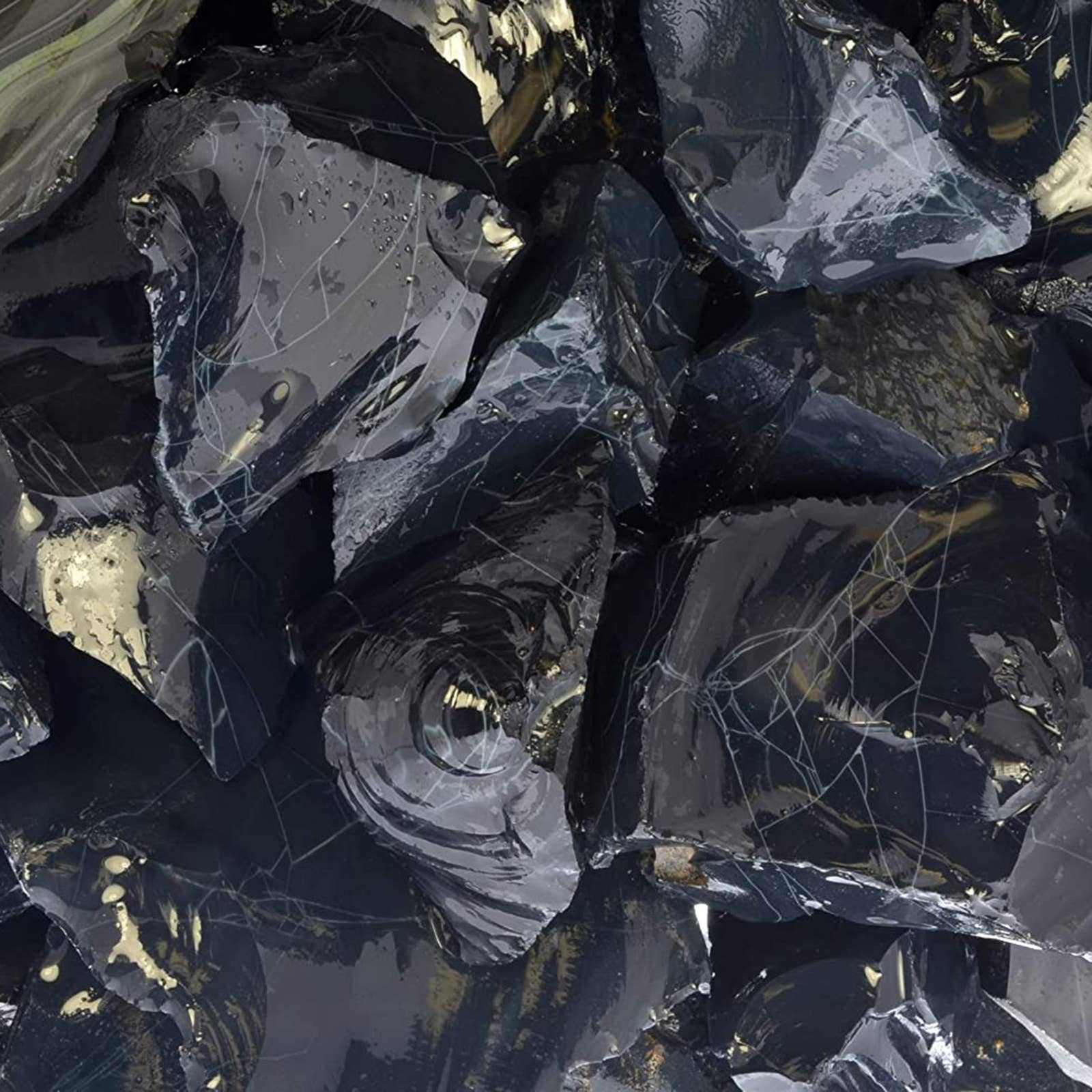 Natural Spiderweb Obsidian – Raw Stone from Mexico Sacred Crystals