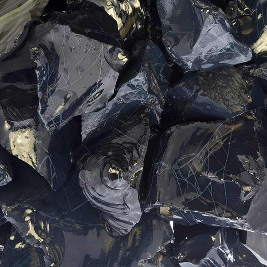 Natural Spiderweb Obsidian – Raw Stone from Mexico Sacred Crystals