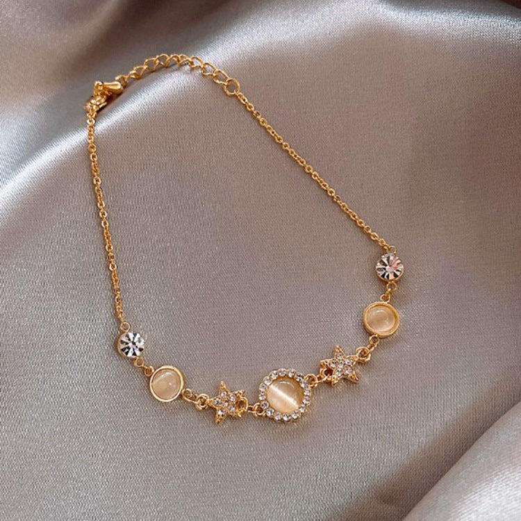 Small Star Opal Bracelet Midnightt Light