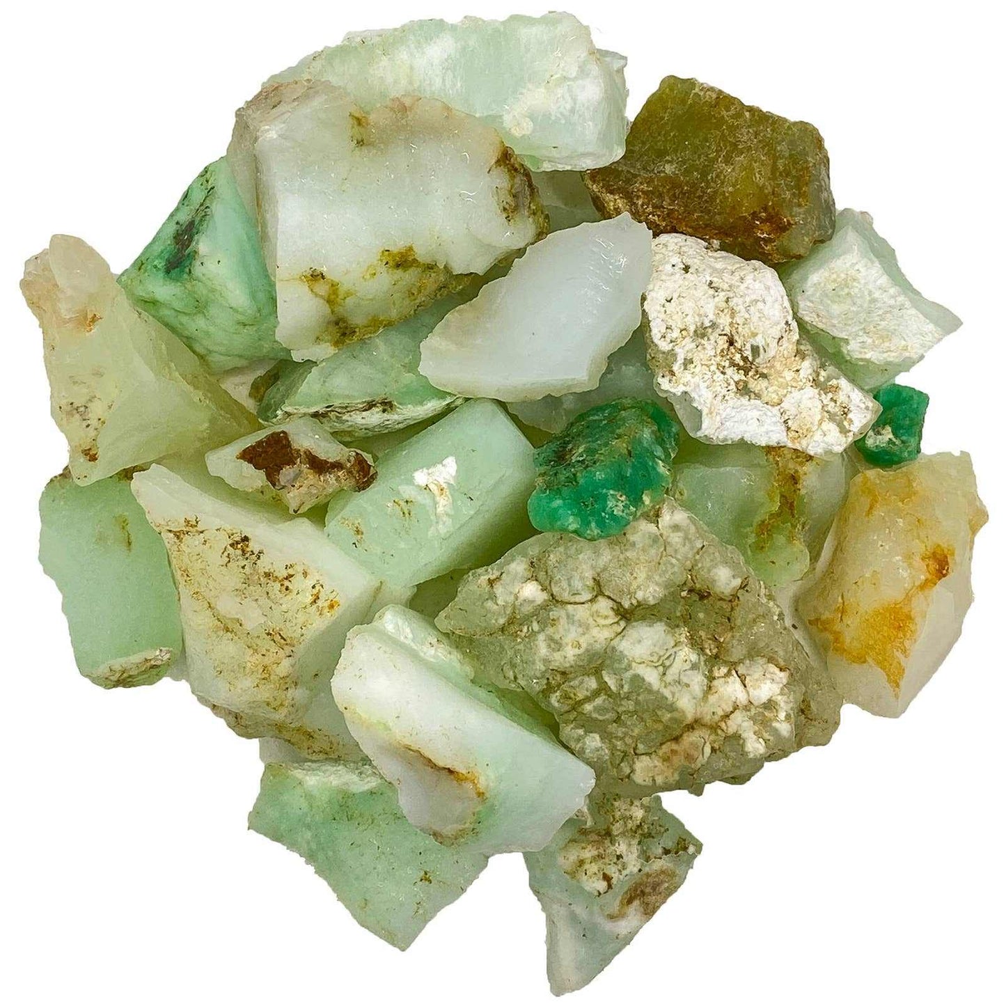 Rough White Lime Chrysoprase – Raw Stone from Indonesia Sacred Crystals