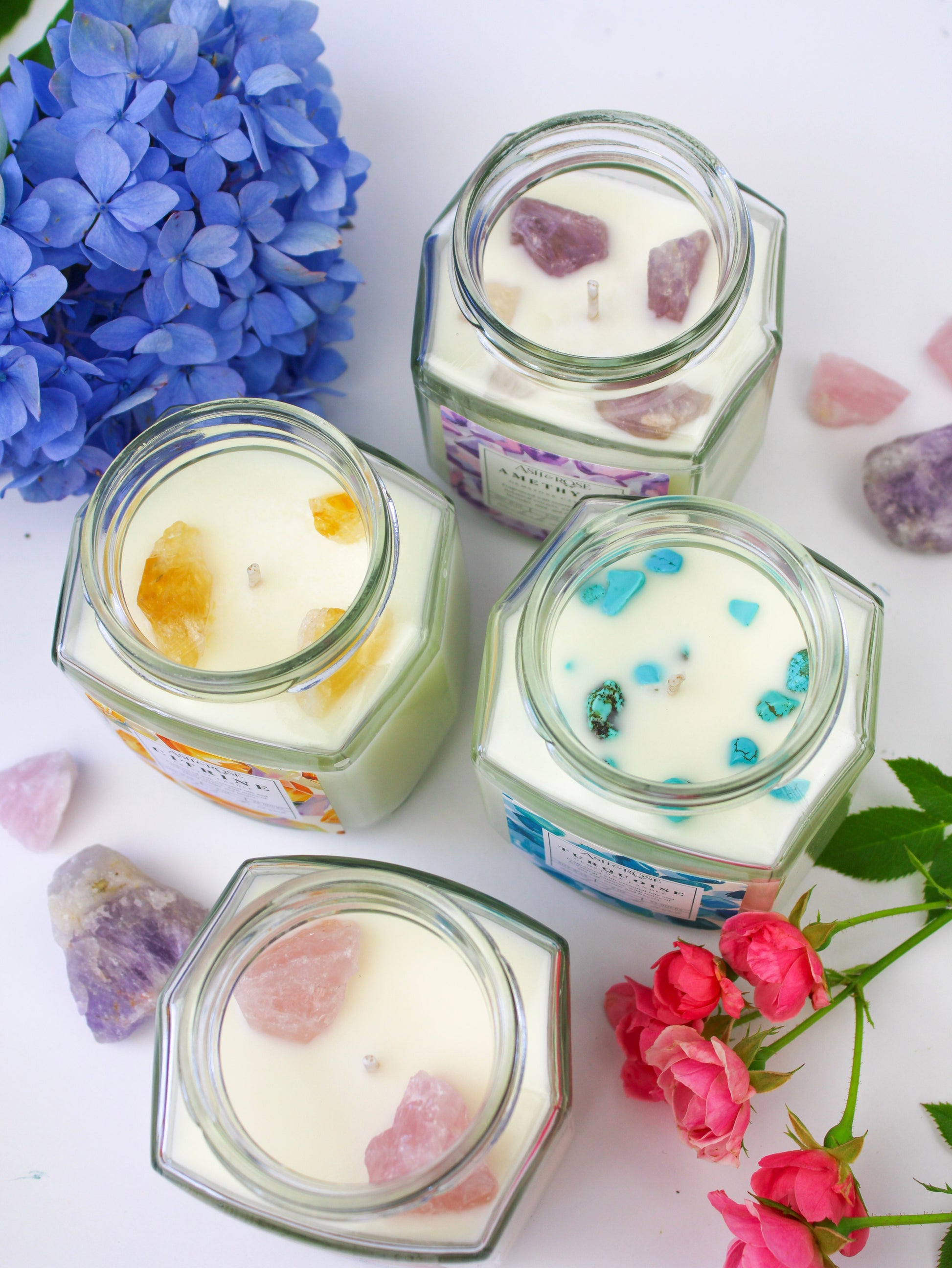 Crystal Candle Ash & Rose