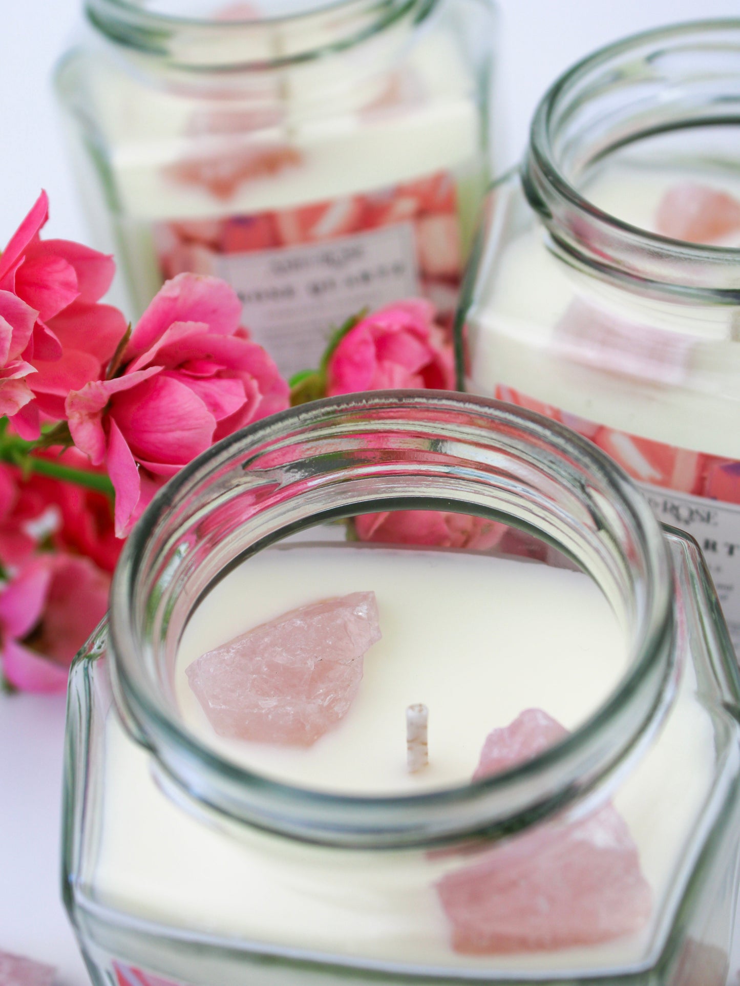 Crystal Candle Ash & Rose