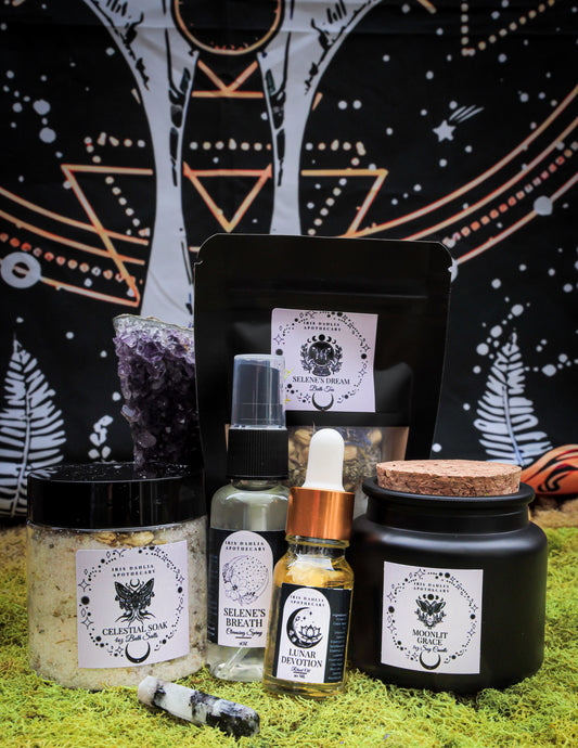 Selene Ritual Kit – Moon Magic & Divine Feminine Lunar Ritual Set Iris Dahlia Apothecary