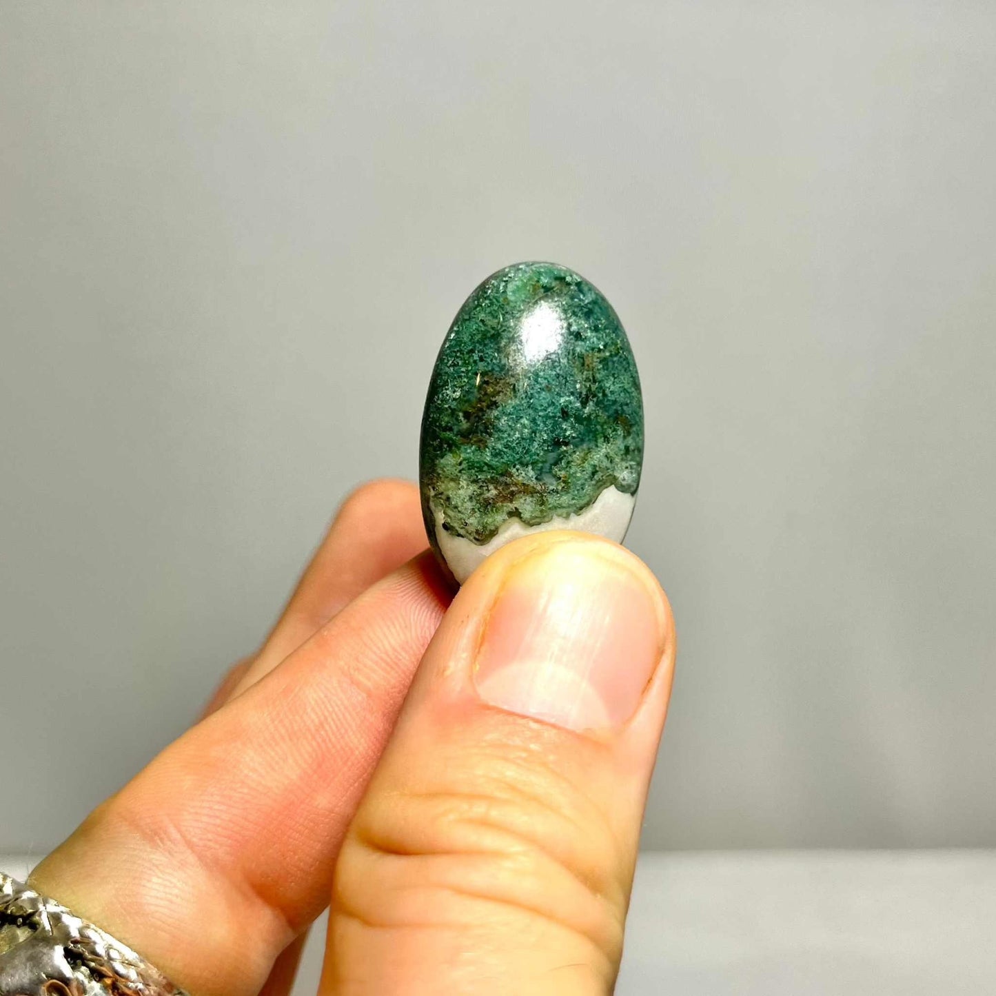 Moss Agate Tumbled Pocket Stone Sacred Crystals