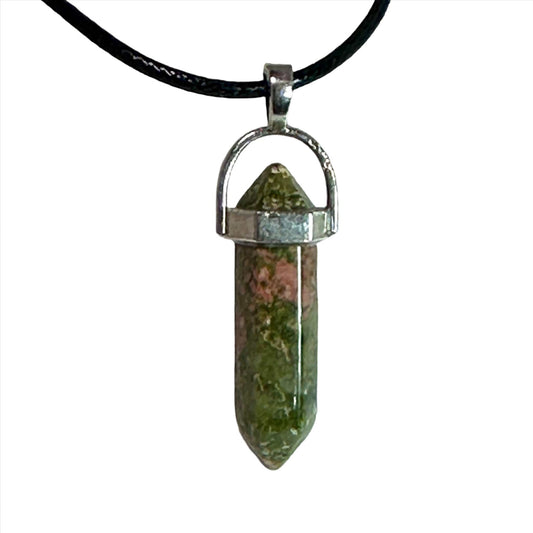 Unakite Bullet Point Necklace Sacred Crystals