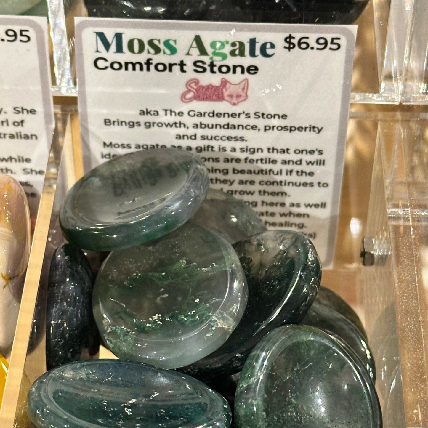 Moss Agate Comfort Stone Sacred Crystals