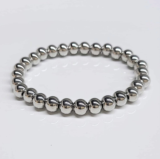 Stainless Steel Round Bead Bracelet - Style Pop Sacred Crystals