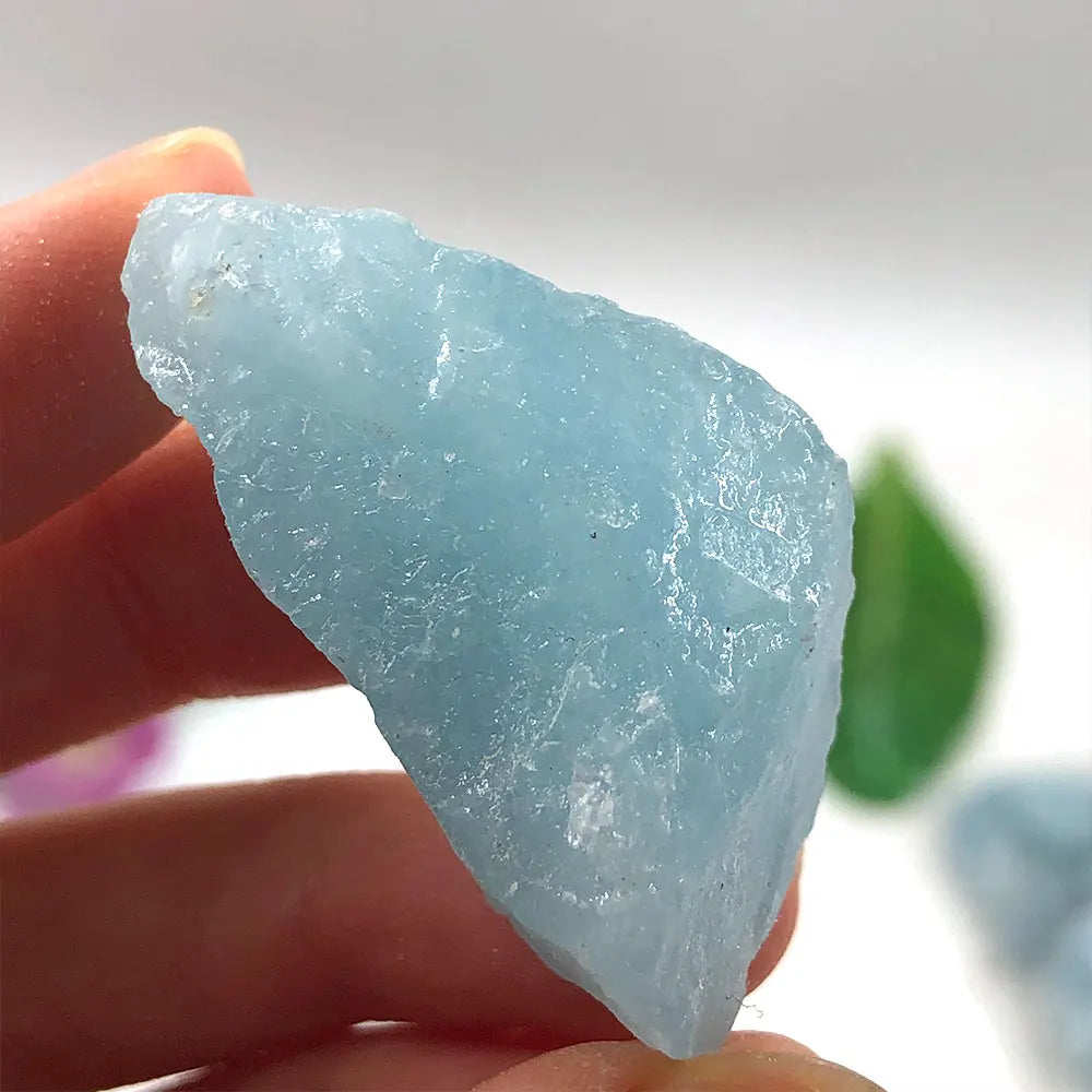 Natural Raw Aquamarine Crystals Midnightt Light