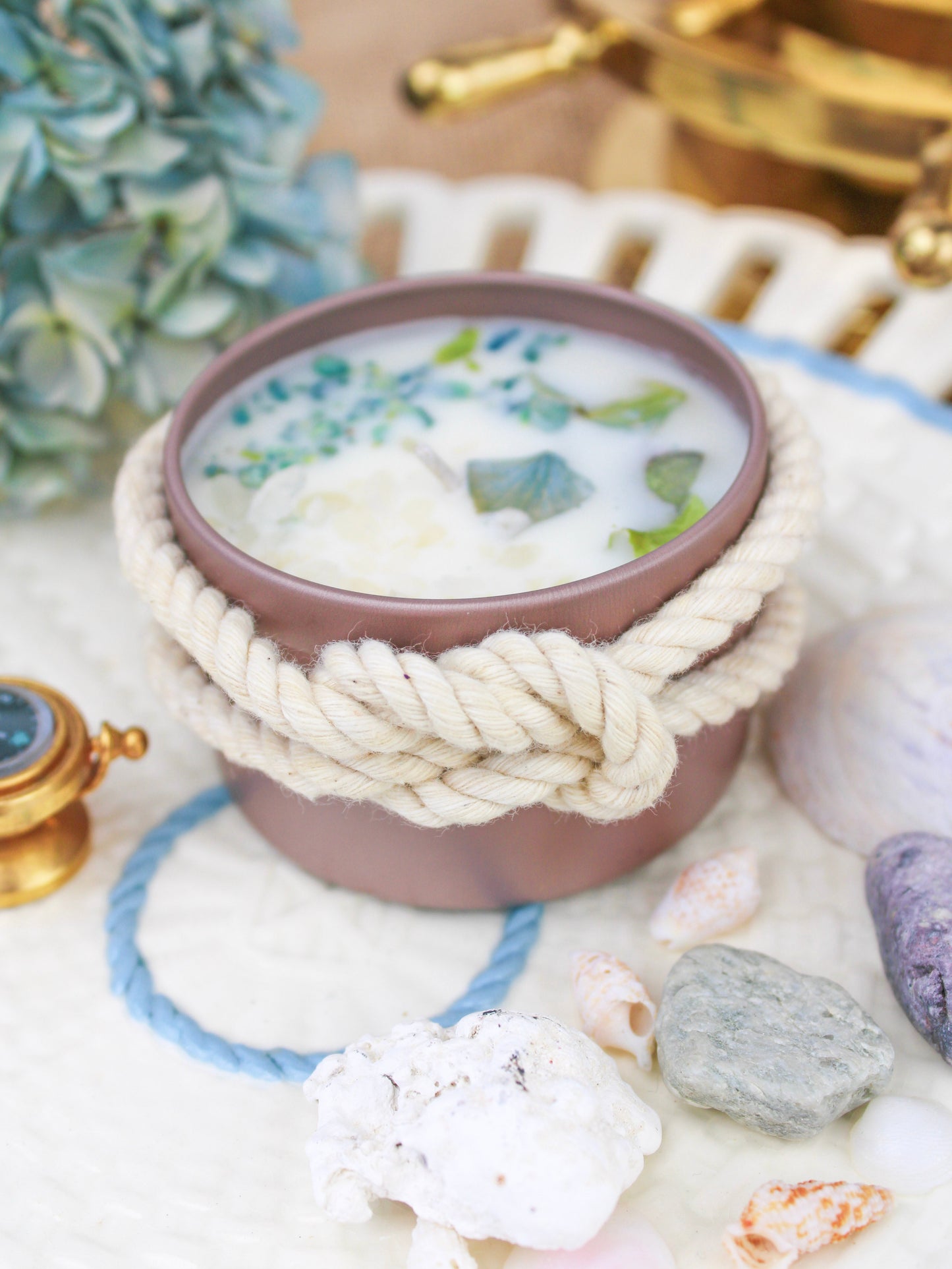 Unlabeled 4 oz Botanical Soy Wax Candles - Party Favors Ash & Rose