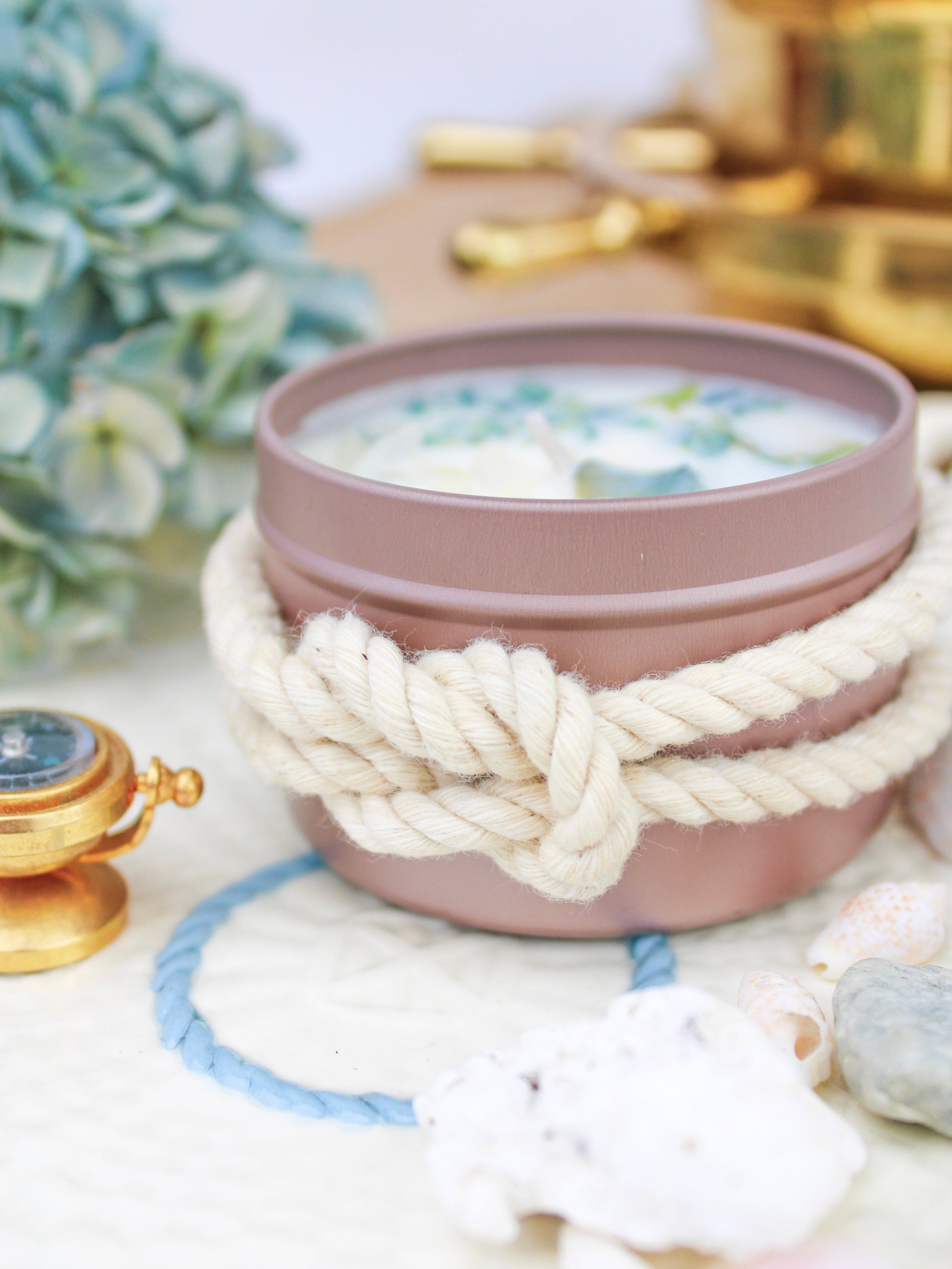 Unlabeled 4 oz Botanical Soy Wax Candles - Party Favors Ash & Rose