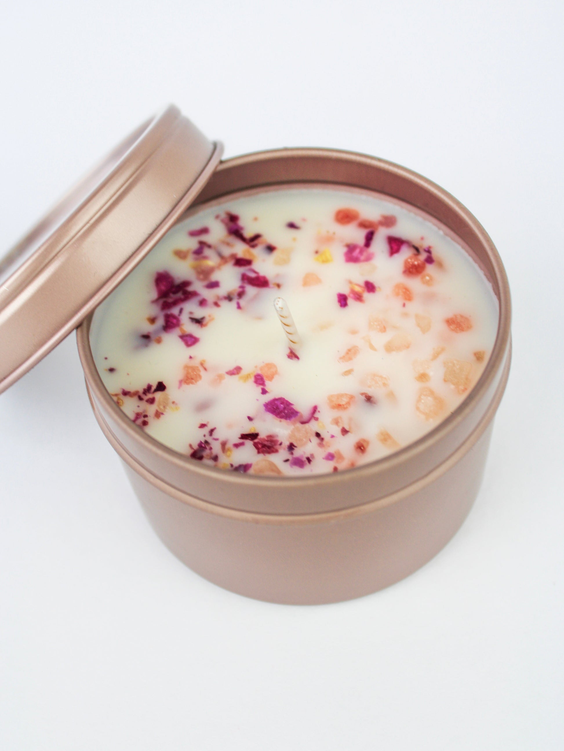 Unlabeled 4 oz Botanical Soy Wax Candles - Party Favors Ash & Rose