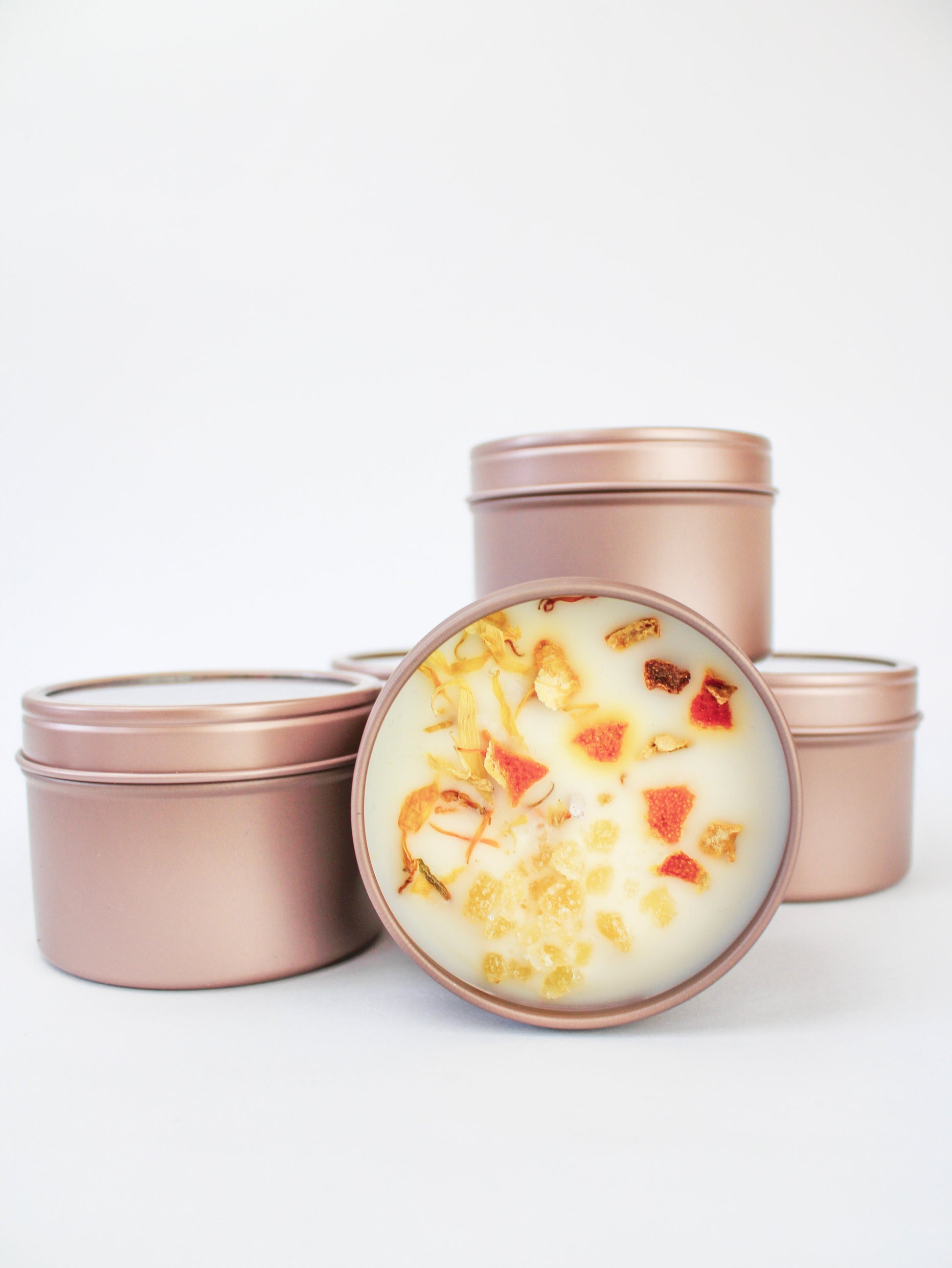 Unlabeled 4 oz Botanical Soy Wax Candles - Party Favors Ash & Rose