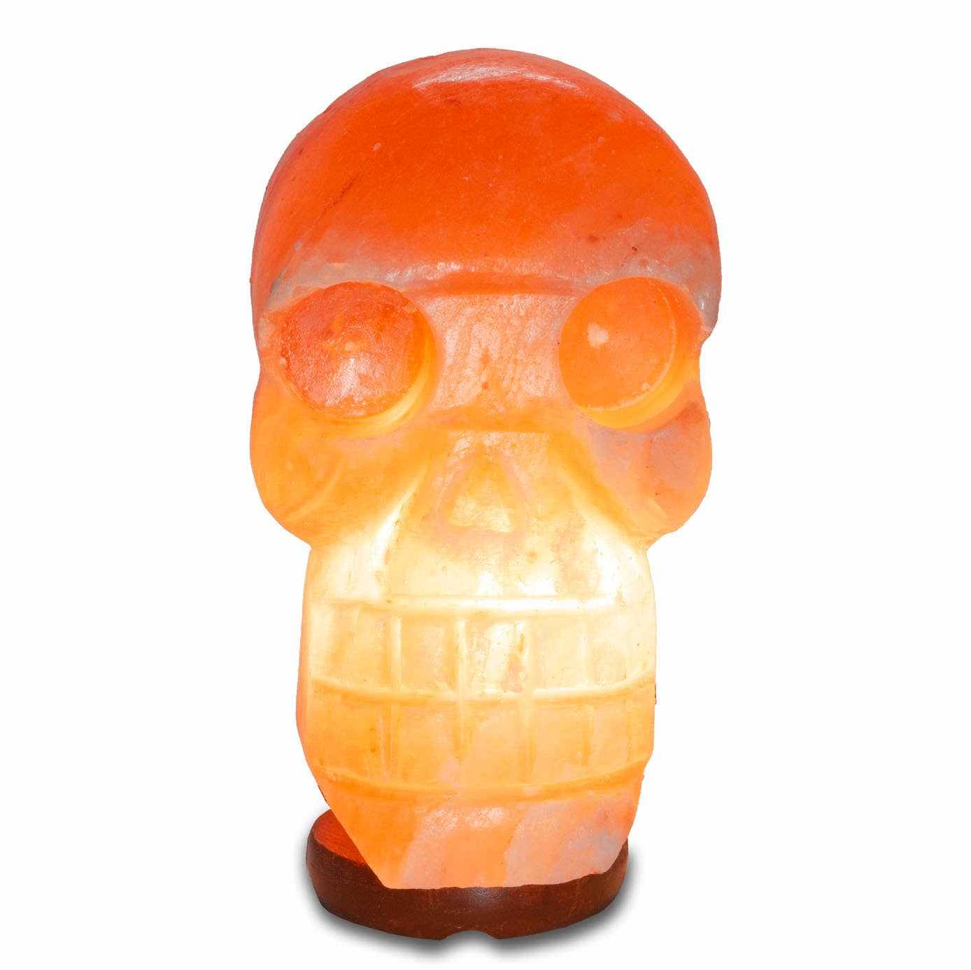 Skull Shaped Salt Lamp  - 9.5" avg. - Cord, Bulb, Dimmer Sacred Crystals