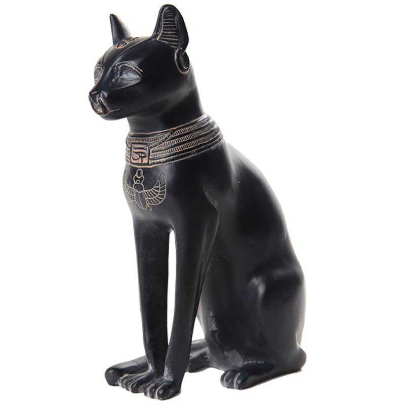 Small Egyptian Bastet Cat Statue 5" Sacred Crystals