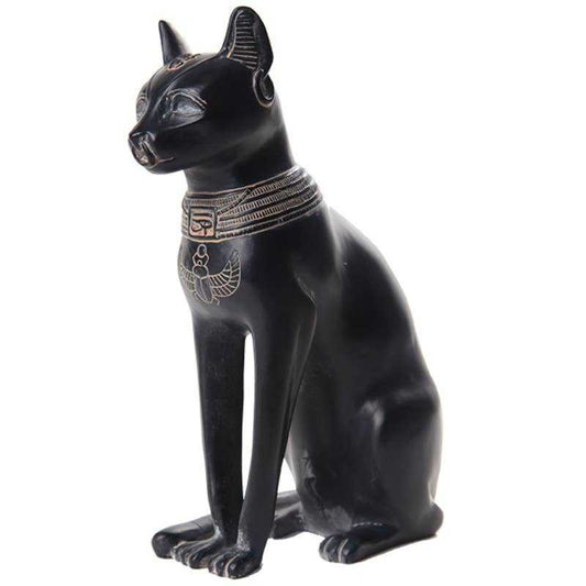 Small Egyptian Bastet Cat Statue 5" Sacred Crystals