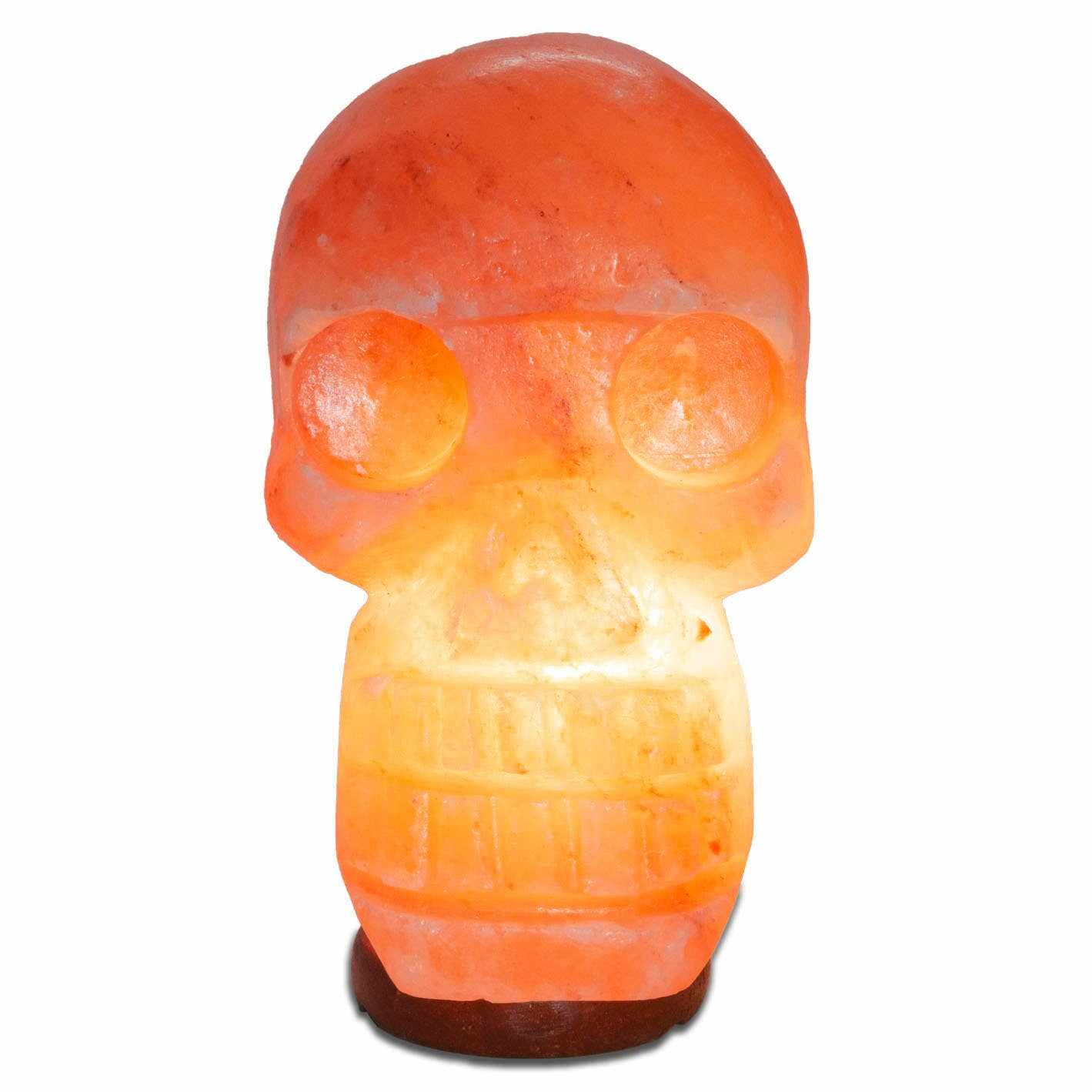 Skull Shaped Salt Lamp  - 9.5" avg. - Cord, Bulb, Dimmer Sacred Crystals