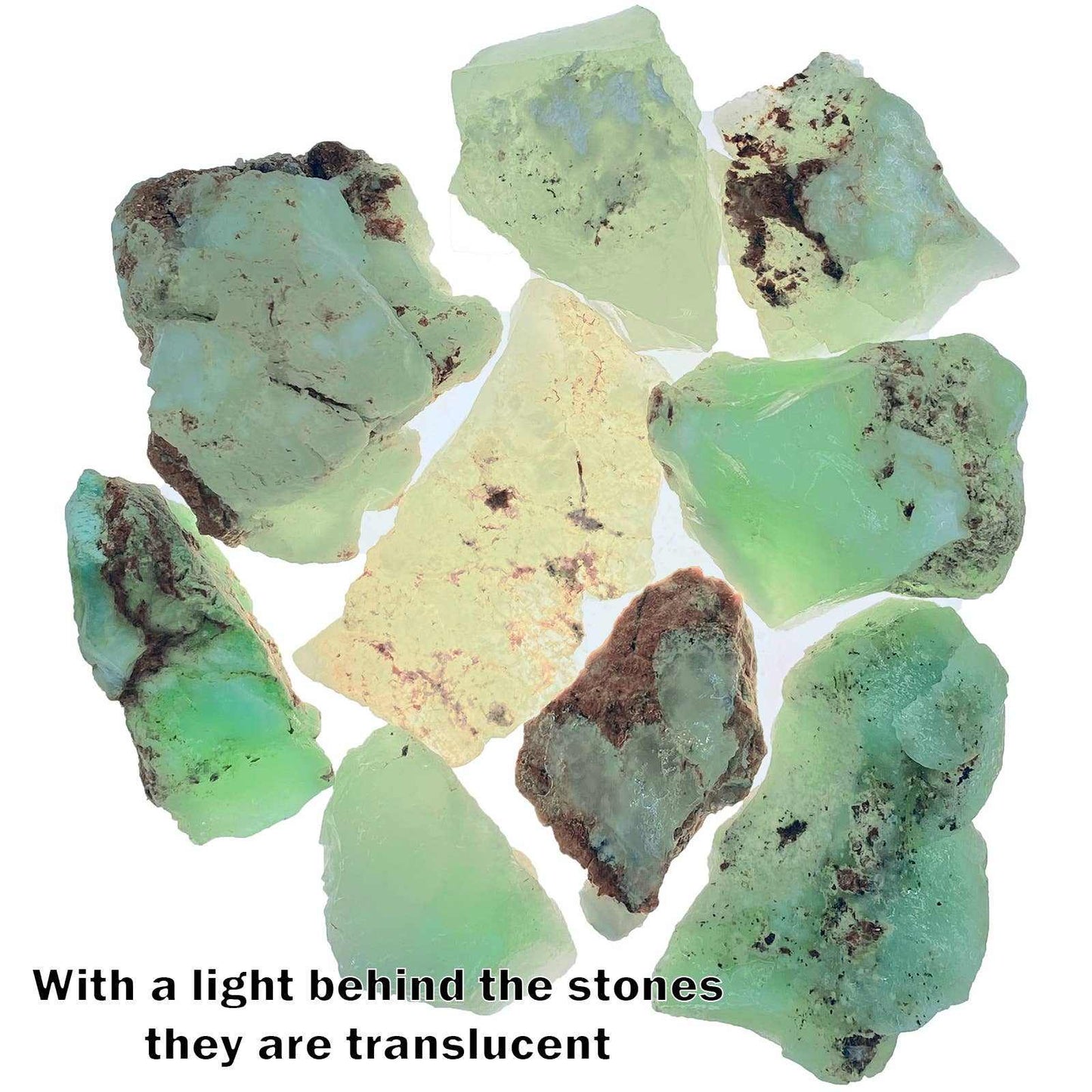 Rough White Lime Chrysoprase – Raw Stone from Indonesia Sacred Crystals