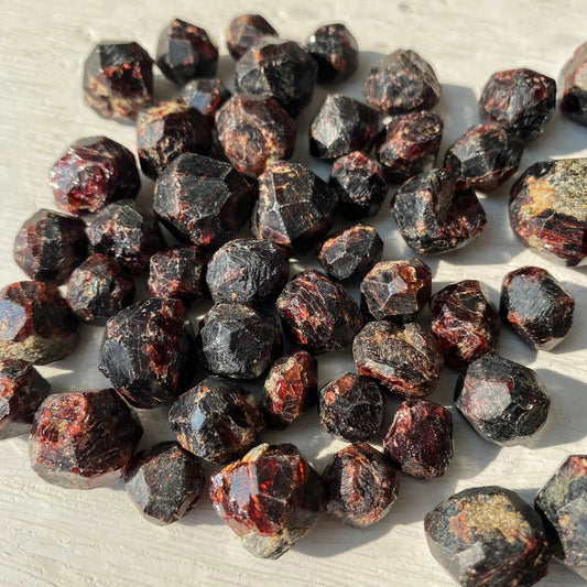 Garnet- Faceted Nugget Sacred Crystals