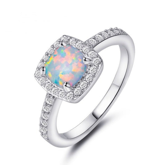 Gemstone Opal ring Midnightt Light
