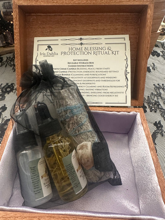 New Home Blessing Ritual Kit – Cleanse, Protect & Invite Abundance Iris Dahlia Apothecary
