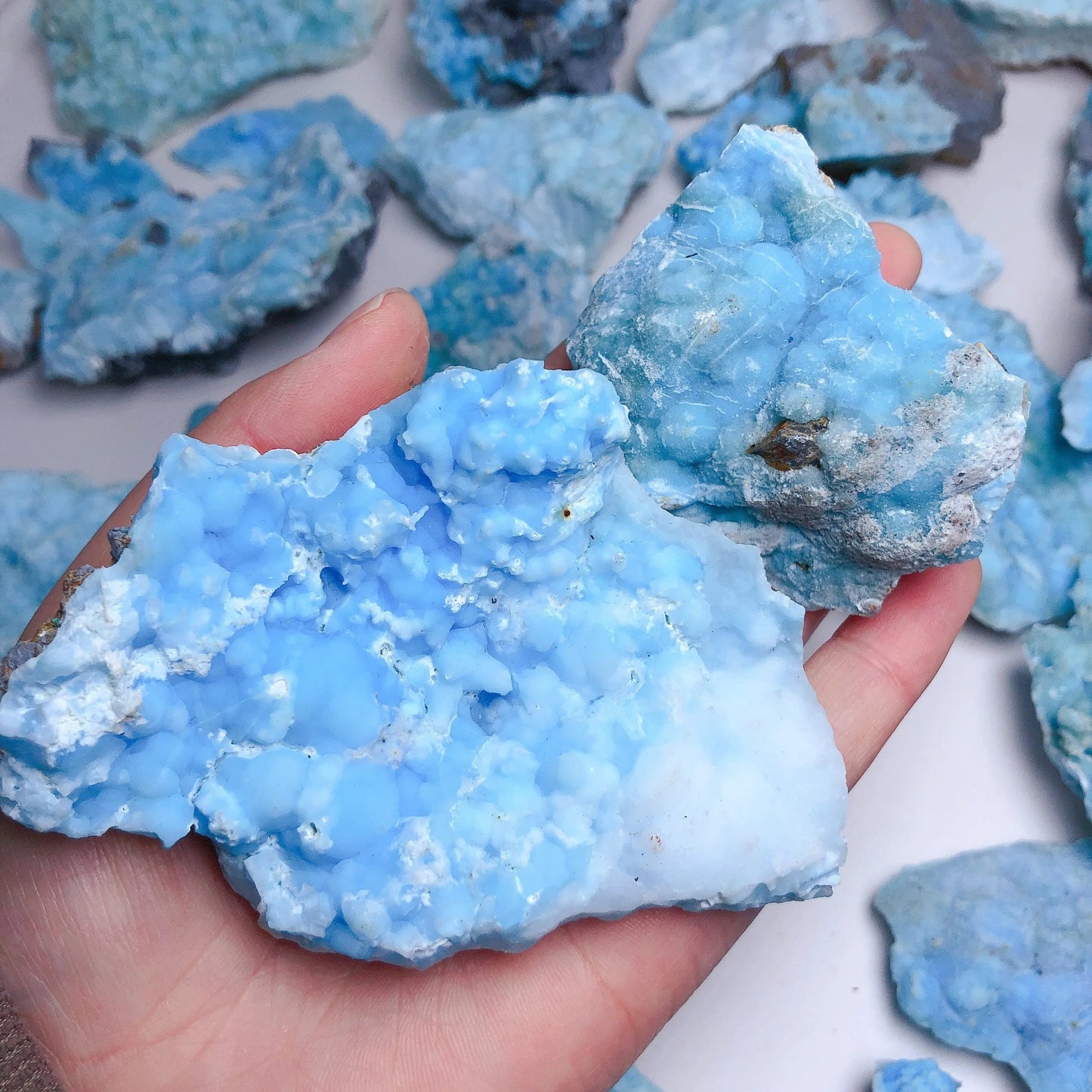 LIMITED EDITION Natural Raw Larimar Crystal Midnightt Light