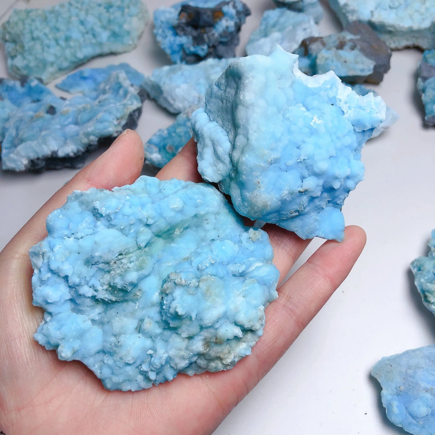 LIMITED EDITION Natural Raw Larimar Crystal Midnightt Light