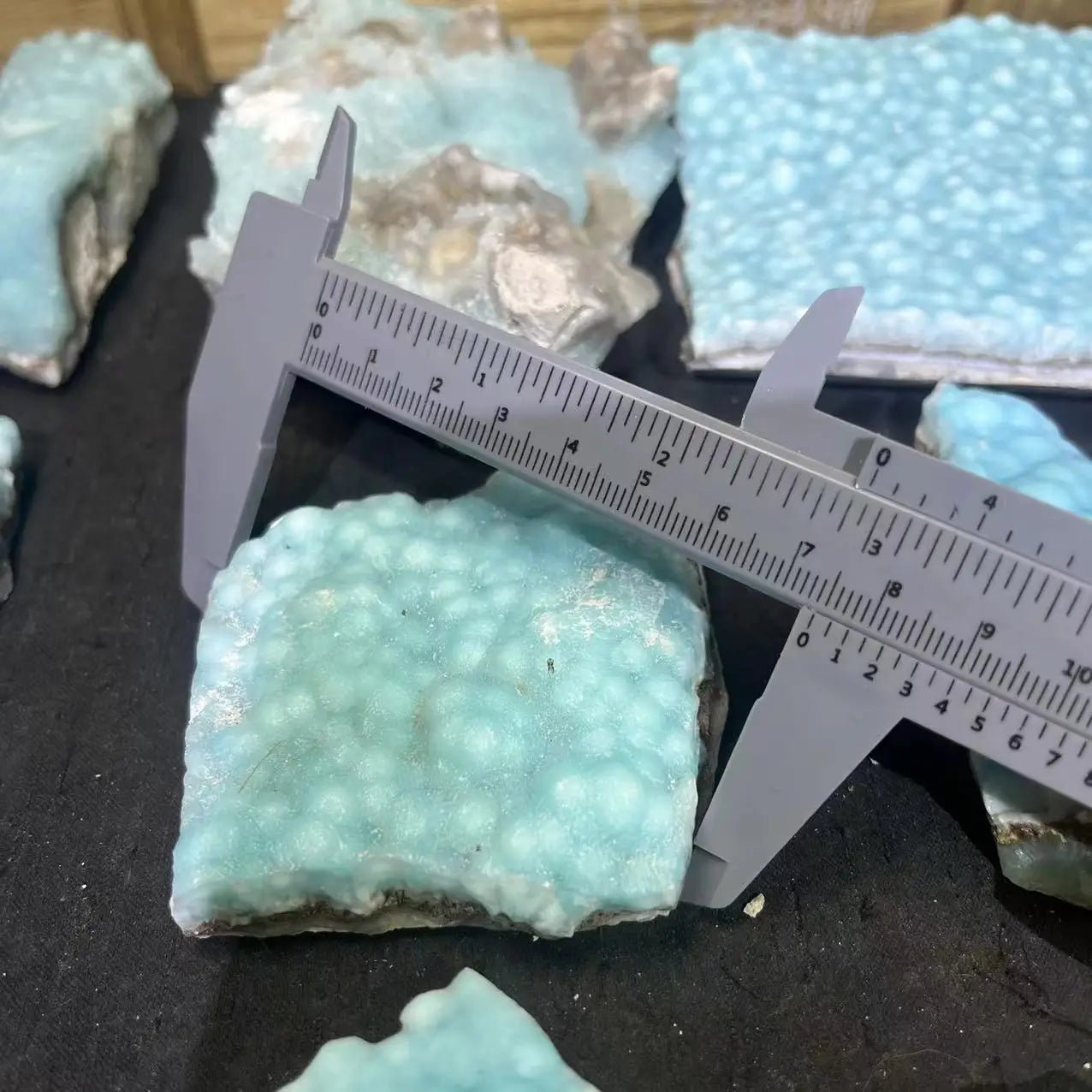 LIMITED EDITION Natural Raw Larimar Slab Midnightt Light