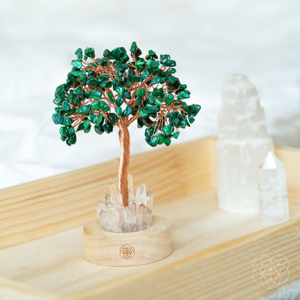Malachite Anxiety Tree Lamp Conscious Items