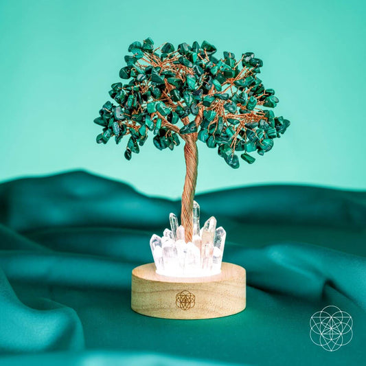 Malachite Anxiety Tree Lamp Conscious Items