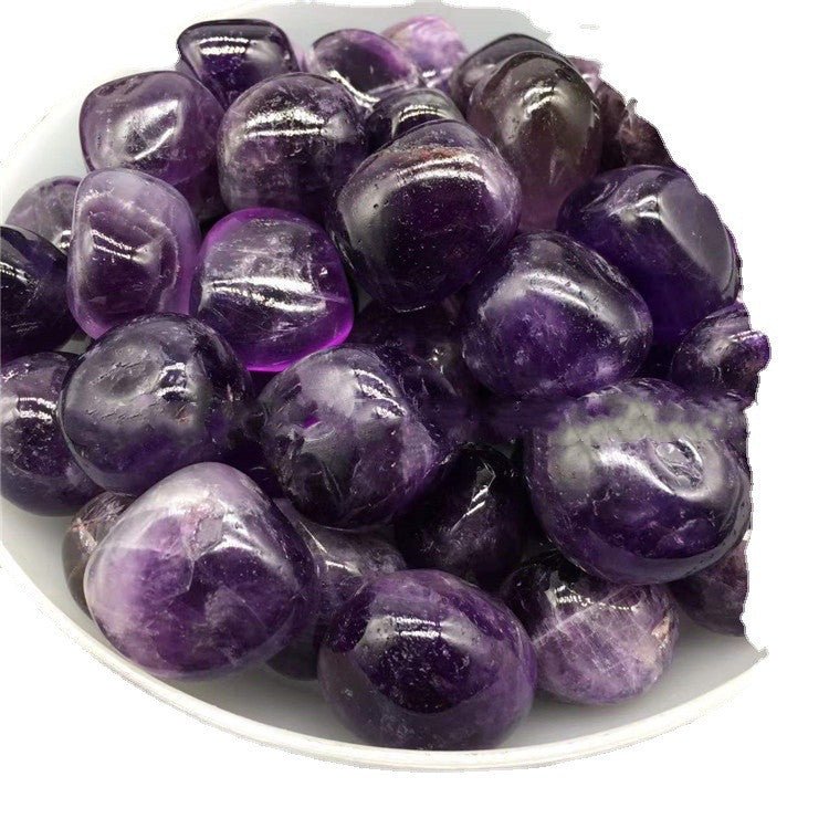 Natural Amethyst Crushed Stone Large Grains Midnightt Light