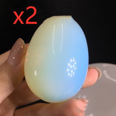 Natural Opal Carved Crystal Egg Midnightt Light
