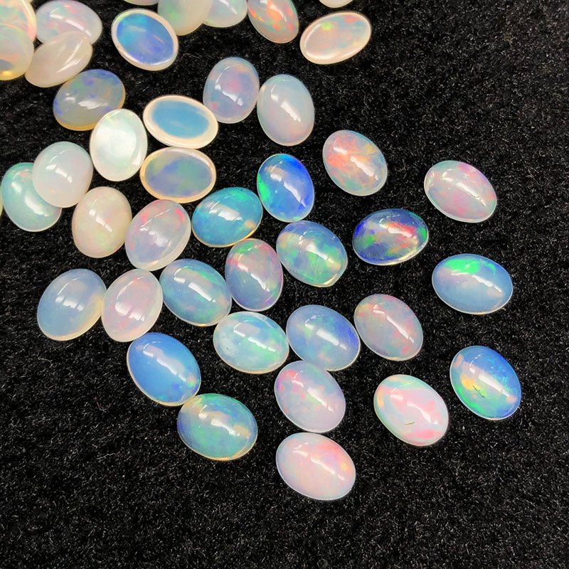Natural Opal Oval Cabochon Loose Stone Midnightt Light