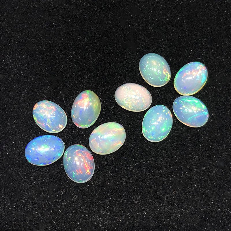Natural Opal Oval Cabochon Loose Stone Midnightt Light