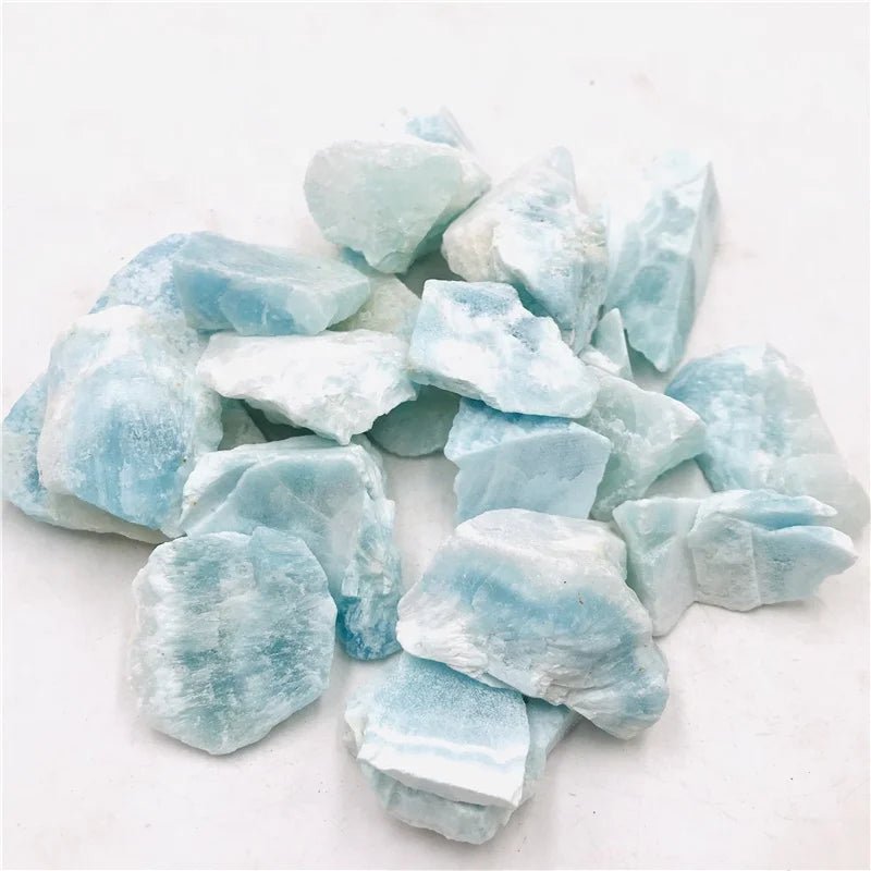 Natural Raw Larimar Cystals Midnightt Light