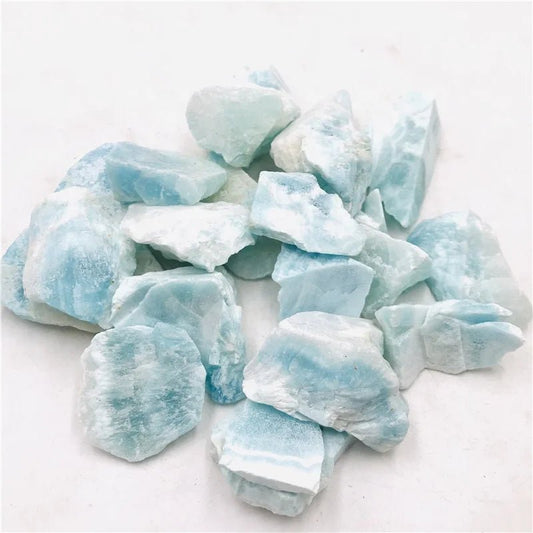 Natural Raw Larimar Cystals Midnightt Light