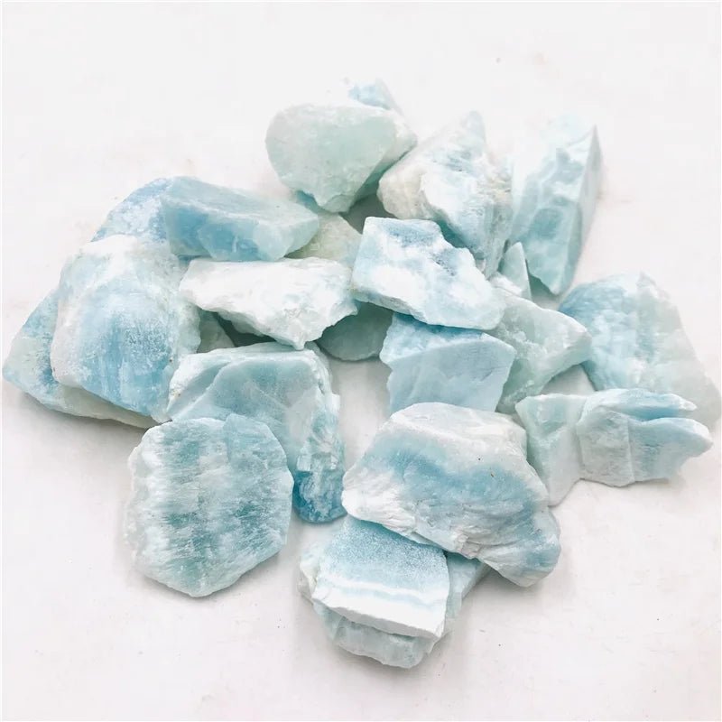 Natural Raw Larimar Cystals Midnightt Light