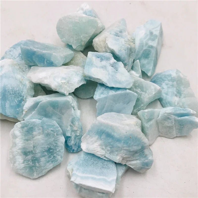 Natural Raw Larimar Cystals Midnightt Light