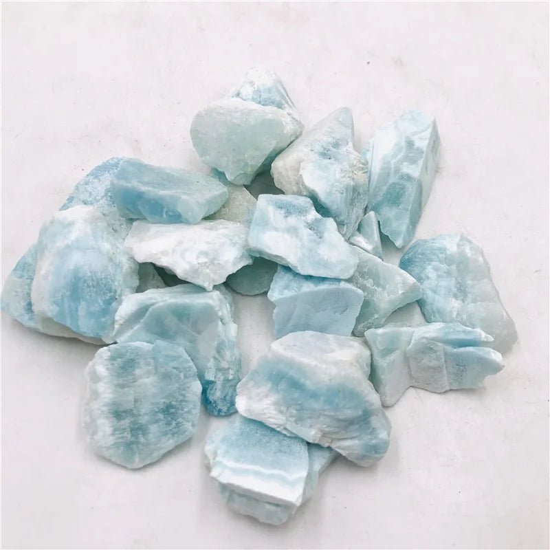 Natural Raw Larimar Cystals Midnightt Light